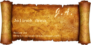 Jelinek Anna névjegykártya